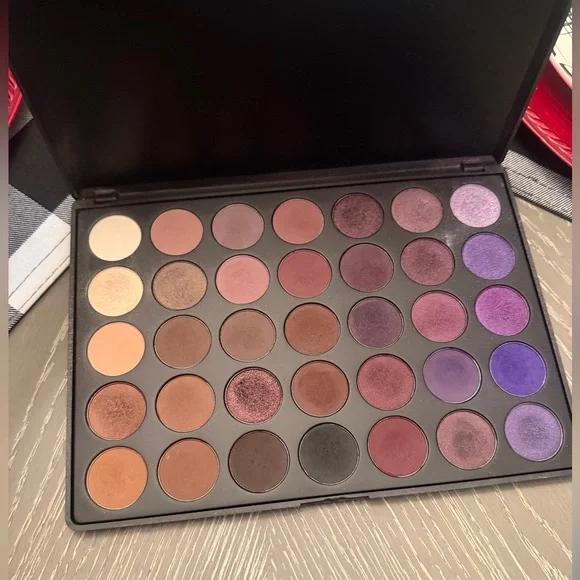 Morphe Eyeshadow Palette with Purple, Brown, and Cream Shades - Picture 2 of 4